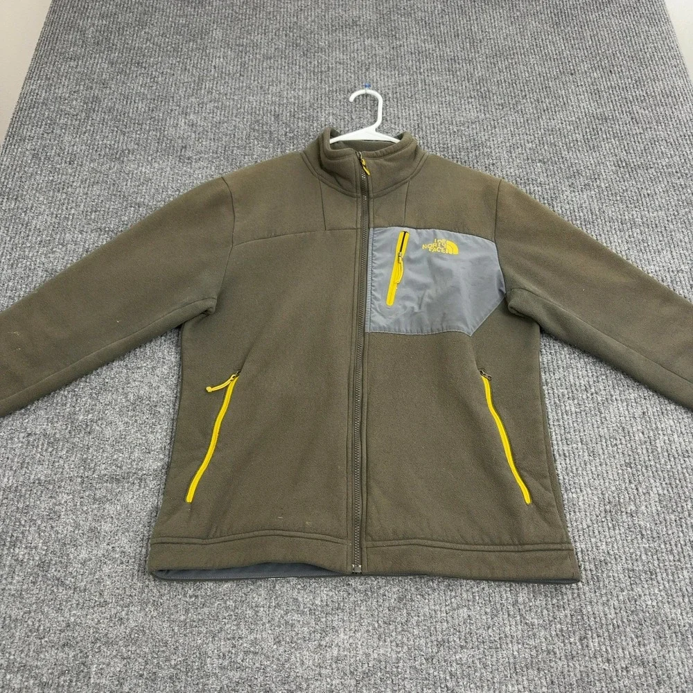 The‎ North Face Jacket Mens M Olive Green Polyester Full Zip Fleece Gorpcore